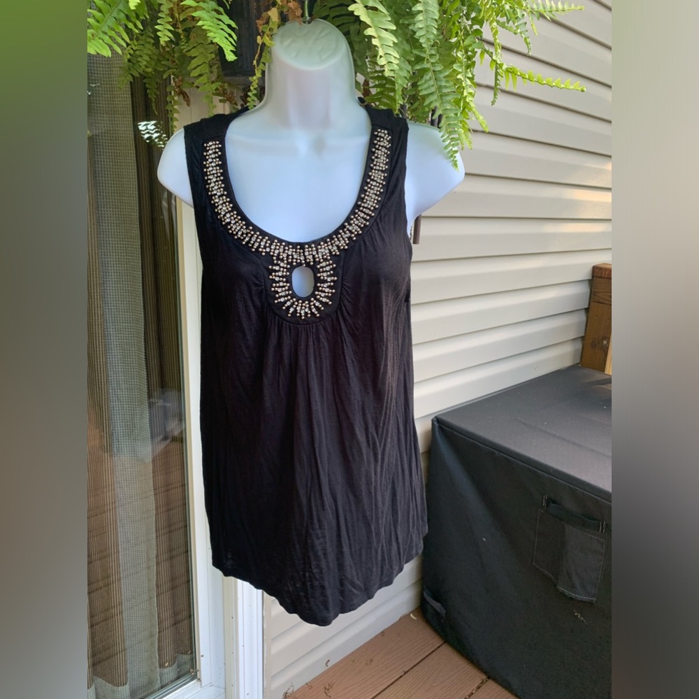 AB Studio Black Womans Sleeveless Shirt XL
